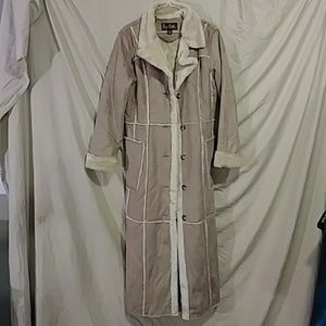 Big Chill faux suede and fur long coat